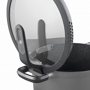 Сотейник с крышкой 28см 4,6 л съемная ручка Gem grey