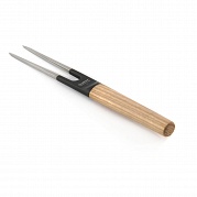 Нож вилка для мяса 17см с деревянной ручкой Ron